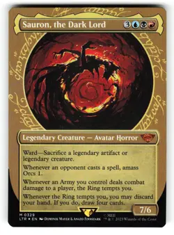 Sauron, the Dark Lord #329 (Showcase Borderless) (NM) (Foil) (LTR) Magic MTG - Image 1