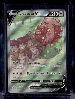 2021 Pokemon SWSH08: Fusion Strike Greedent V (Alternate Full Art) #257/264 - Image 1
