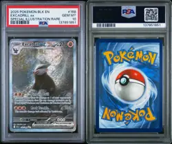 2025 POKEMON BLK EN-BLACK BOLT SPECIAL ILLUSTRATION RARE EXCADRILL EX PSA 10 - Image 3