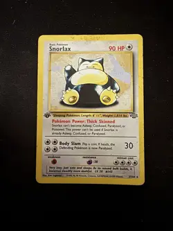 Snorlax 1st Edition 27/64 Jungle 1999 Pokemon - MP - Vintage WOTC - Image 1
