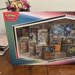 Pokemon TCG Prismatic Evolutions Lucario Ex + Tyranitar Ex Premium Collection - Image 5