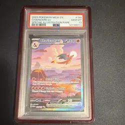 Pokemon Charizard ex 199/165 Scarlet & Violet 151 PSA 10 Illustration Holo - Image 1