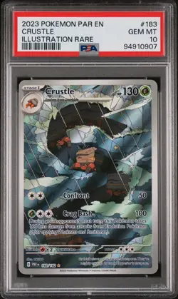 2023 POKEMON PAR EN-PARADOX RIFT ILLUSTRATION RARE #183 CRUSTLE PSA 10 - Image 1