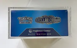 Pokemon Center Stellar Crown ETB w/ Acrylic Case Noctowl Promo Sealed - Image 3