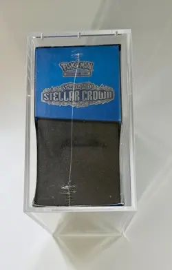Pokemon Center Stellar Crown ETB w/ Acrylic Case Noctowl Promo Sealed - Image 5