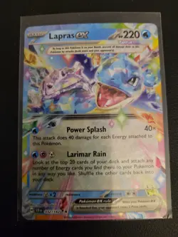 Pokemon TCG Stellar Crown Lapras Ex Double Rare Holo 032/142 - Image 1