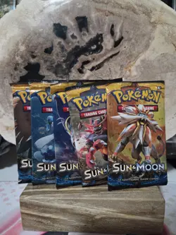 (Lot of 5) Pokemon TCG: Sun And Moon Base Booster Pack Factory Sealed - Image 1