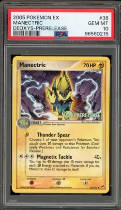 Pokemon Manectric EX Deoxys Prerelease Promo #38 PSA 10 Gem Mint - Image 1