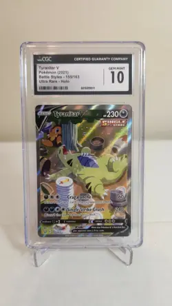 Pokemon Battle Styles - Tyranitar V 155/163 Alt Art CGC 10 Gem Mint - Image 1