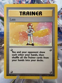 Pokemon TCG Lass Trainer 75/102 Base Set Rare Non-Holo - Image 2