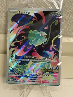 Pokemon Mega Evolution Bulbasaur Stamped Promo 133/132 Illustration Rare Sealed - Image 1
