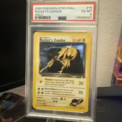 2000 Pokemon Gym Challenge Rocket'S Zapdos Holo PSA 6 - Image 1
