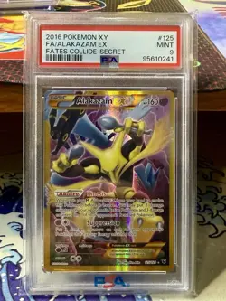 Pokemon Alakazam EX #125 Secret Rare XY Fates Collide - PSA 9 MINT - Image 1