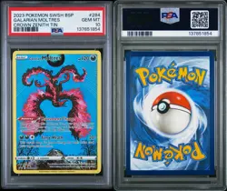 2023 POKEMON SWSH BLACK STAR PROMO CROWN ZENITH TIN #284 GALARIAN MOLTRES PSA 10 - Image 3