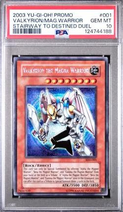 VALKYRION THE MAGNA WARRIOR YU-GI-OH SR SDD-001 2000 ENG PSA 10 - Image 1