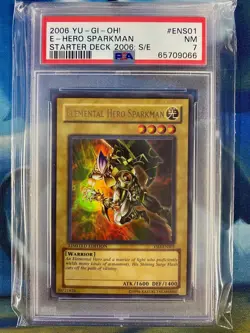 2006 YU-GI-OH! YSD: SPECIAL EDITION #ENS01 ELEMENTAL HERO SPARKMAN PSA 7 - Image 1