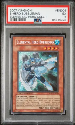 2007 YU-GI-OH! ELEMENTAL HERO COLLECTION 1 #EN003 ELEMENTAL HERO BUBBLEMAN PSA 5 - Image 1