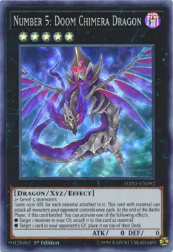 Number 5: Doom Chimera Dragon - DANE-EN092 - Super Rare - 1st Edition - Lightly - Image 1