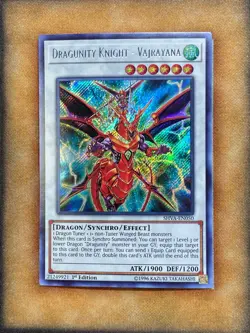 Yugioh Dragunity Knight - Vajrayana SHVA-EN050 Secret Rare 1st Ed NM - Image 1