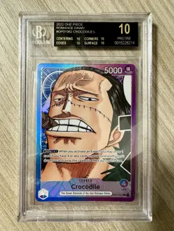 One Piece Crocodile #062 OP-01 Romance Dawn (ENG) BGS 10 BLACK LABEL - Image 1