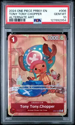 2024 ONE PIECE PRB01 TONY TONY CHOPPER ALTERNATE ART # 006 PSA 10 - Image 1