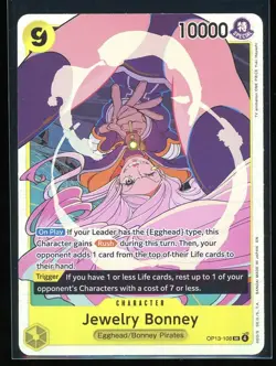 Jewelry Bonney One Piece OP13 Carrying On His Will Super Rare Holo #108 - Image 1
