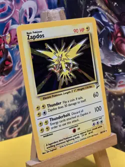 Pokemon TCG Zapdos Base Set 2 Holo Unlimited Rare Card 20/130 - Image 2