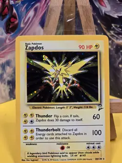 Pokemon TCG Zapdos Base Set 2 Holo Unlimited Rare Card 20/130 - Image 4