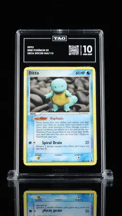 TAG 10 (#1 Ranked) Ditto [Squirtle] 2005 EX Delta Species 64/113 Pokemon Card - Image 1