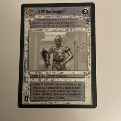 STAR WARS CCG U-3PO (Yoo-Threepio) Rare Card A New Hope Black Border - Image 1