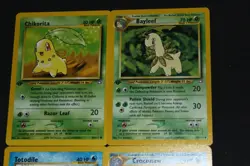 Pokemon Card Lot EX-LP 1st Ed. Chikorita,Totodile,Bayleef,Croconaw Neo Genesis - Image 2