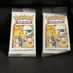 Pokemon 25th Anniversary General Mills Cereal Trading Card Booster Pack 3 CARDS - Image 1
