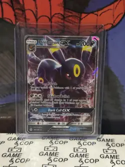 Pokemon TCG English Card Sun & Moon Umbreon GX 80/149 Holo Ultra Pro Top Loader - Image 1
