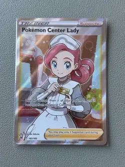 Pokemon Trading Card Trainer Pokemon Center Lady 185/185 Full Art - Image 1