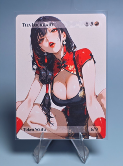 Tifa Lockhart Waifu the Gathering, Custom Anime Waifu Final Fantasy Trading Card - Image 1