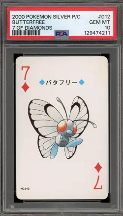 Pokemon Silver Playing Cards Butterfree 7 of Diamonds #012 PSA 10 Gem Mint - Image 1