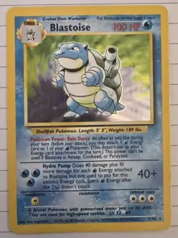 Pokemon TCG Blastoise Holo Rare Card Base Set 2/102 Excellent Condition LP - Image 1