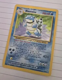 Pokemon TCG Blastoise Holo Rare Card Base Set 2/102 Excellent Condition LP - Image 2