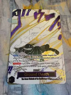 Ground Death (Alternate Art) OP14-096 The Azure Sea's Seven Foil One Piece Card - Image 2