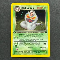 1st Edition Dark Arbok 2/82 Team Rocket Holo Rare Pokemon Card - Image 1