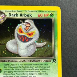 1st Edition Dark Arbok 2/82 Team Rocket Holo Rare Pokemon Card - Image 3