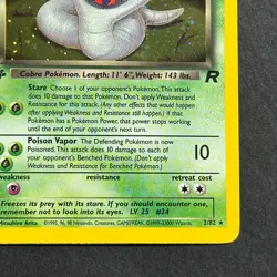 1st Edition Dark Arbok 2/82 Team Rocket Holo Rare Pokemon Card - Image 4