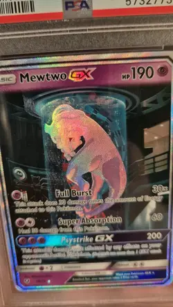 Pokemon TCG: Mewtwo GX 78/73 SECRET RARE Shining Legends PSA 9 Card "Mewtube" - Image 2