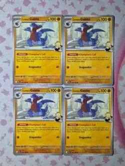 Pokemon Card Cynthia’s Gabite - 103/182 ×4 - Destined Rivals - Playset - Image 1