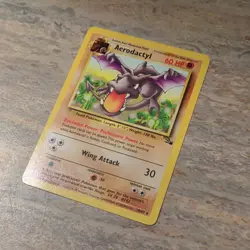 Pokemon Aerodactyl 16/62 Fossil Rare Regular 60HP Unlimited TCG Card 1999 - Image 2