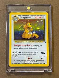 Pokemon TCG Dragonite Holo Rare Card 1999 First Edition 4/62 - Image 1