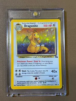 Pokemon TCG Dragonite Holo Rare Card 1999 First Edition 4/62 - Image 2