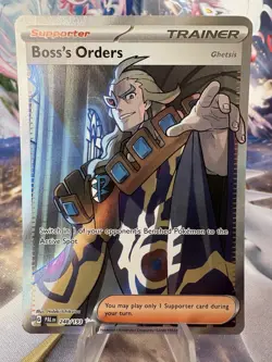 Pokemon TCG Boss's Orders Trainer Full Art Holo Rare Card 248/193 Paldea Evolved - Image 2