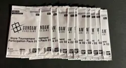 Gundam Card Game Store Tournament Participation Pack Lot 01 & 02 SEALED x11 - Image 1