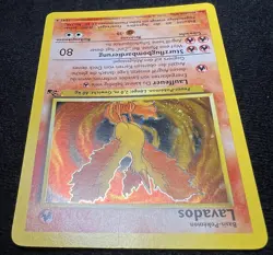Lavados 12/62 Fossil Holo Rare German Pokemon Moltres WOTC Card - MP - Image 5